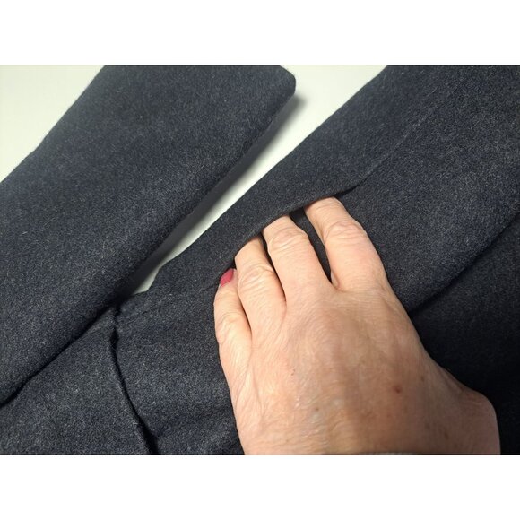 Rothschild Girls 2T Gray Wool Coat Faux Fur Collar & Rosette Buttons Vintage - Picture 7 of 10